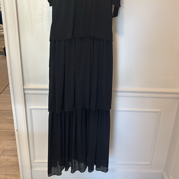 Happy Nature Black Maxi Layered Dress Full Length XXS NWT - Picture 8 of 8